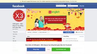 
                            6. X3English - Nền tảng tự học tiếng Anh giao tiếp - Trang chủ | Facebook