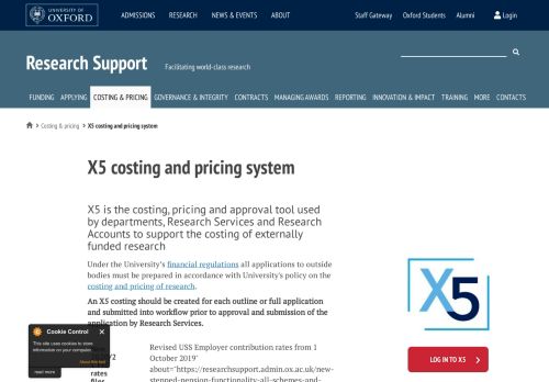 
                            4. X5 costing and pricing system | Research Support