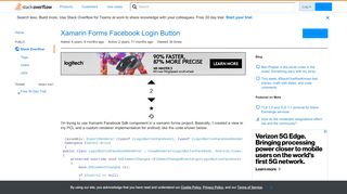 
                            5. Xamarin Forms Facebook Login Button - Stack Overflow