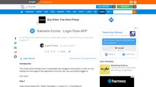 
                            4. Xamarin.Forms - Login Flow APP - C# Corner