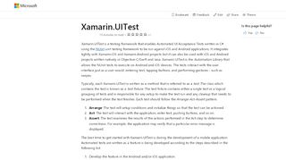 
                            3. Xamarin.UITest - Visual Studio App Center | Microsoft Docs
