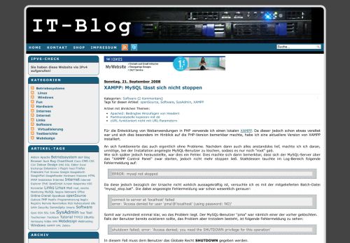 
                            10. XAMPP: MySQL lässt sich nicht stoppen - Pascals IT-Blog