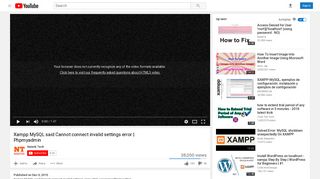 
                            5. Xampp MySQL said Cannot connect invalid settings error - YouTube