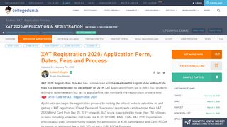 
                            11. XAT 2019 Registration (Closed)- Dates, Application Form ...
