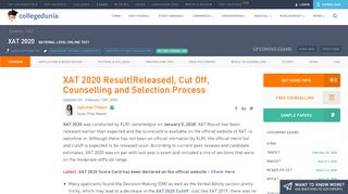 
                            12. XAT 2019 Results (Declared), Scorecard, Cut off, Counselling, Colleges