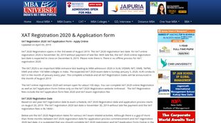 
                            8. XAT Registration 2019 | XAT Application form | MBAUniverse.com