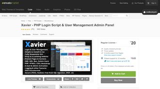 
                            12. Xavier - PHP Login Script & User Management Admin Panel by Siggles