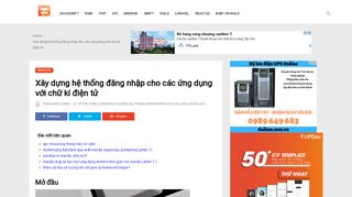 
                            13. Xây dựng hệ thống đăng nhập cho các ứng dụng với chữ ... - Tech Blog