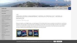 
                            9. XBian versus Raspbmc versus OpenELEC versus RasPlex | kofler.info