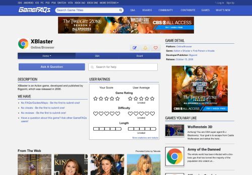 
                            2. XBlaster for Online/Browser - GameFAQs