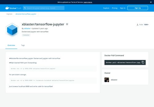 
                            11. xblaster/tensorflow-jupyter - Docker Hub