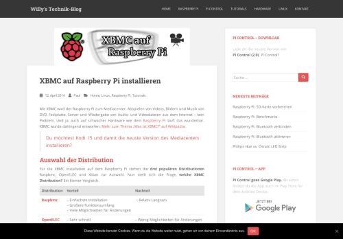 
                            8. XBMC auf Raspberry Pi installieren - Willy's Technik-Blog