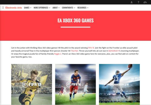 
                            4. Xbox 360 Video Games - Official EA Site