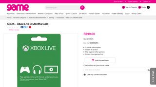 
                            8. Xbox Live 3 Months Gold | Accessories | Gaming | Electronics ... - Game