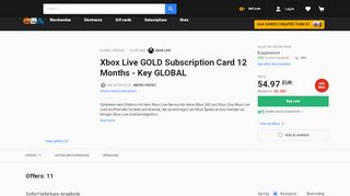 
                            13. Xbox Live - Buy 12 Months GOLD Subscription Card (Global) - G2a.com
