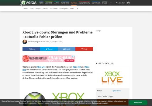 
                            5. Xbox Live down: Störungen und Probleme – aktuelle Fehler prüfen ...