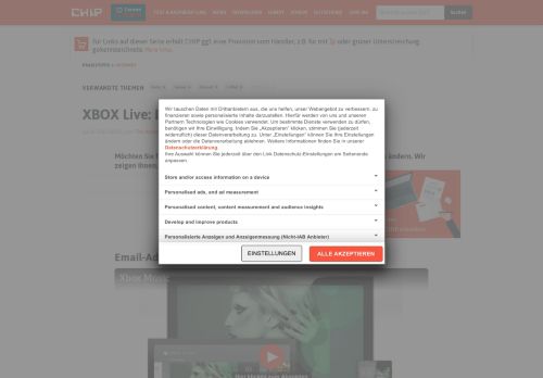
                            4. XBOX Live: Email-Adresse ändern - so geht's - CHIP