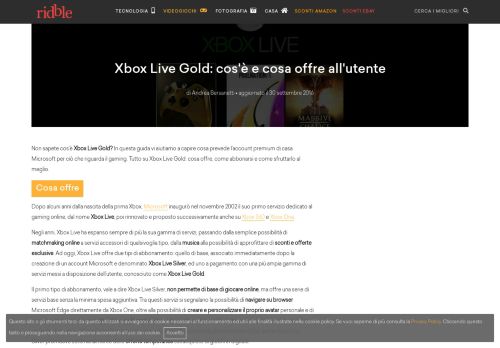 
                            12. Xbox Live Gold: cos'è e cosa offre l'abbonamento Xbox • Ridble