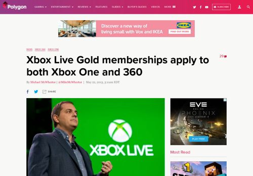 
                            11. Xbox Live Gold memberships apply to both Xbox One and 360 - Polygon
