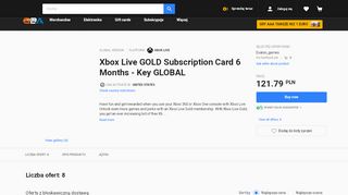 
                            13. Xbox Live GOLD Subscription Card XBOX LIVE GLOBAL 6 Months ...