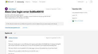 
                            12. Xbox Live login error 0x80a40010 - Microsoft Community