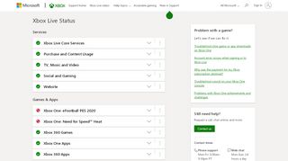 
                            2. Xbox Live Service Status - Xbox Support