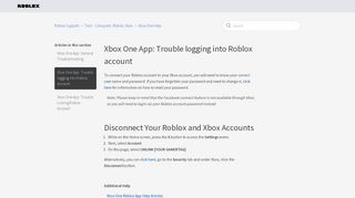 
                            9. Xbox One App: Trouble Logging into Roblox Account – Roblox Support
