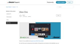 
                            11. Xbox One – Deezer Support