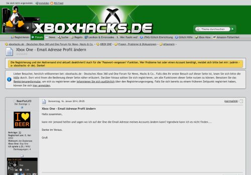 
                            7. Xbox One - Email Adresse Profil ändern - Allgemein - xboxhacks.de ...
