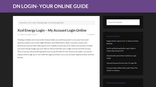 
                            10. Xcel Energy Login - My Account Login Online - DN Login