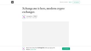 
                            5. Xchange.me is here, modern crypto exchanger. – ExchangeCoin ...