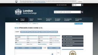 
                            13. XCHINA 1C $ ETF price (XCS6) - London Stock Exchange