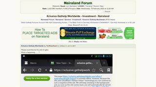 
                            9. Xclusive Gethelp Worldwide - Investment - Nigeria - Nairaland Forum