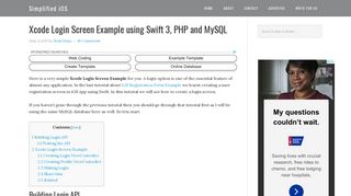 
                            1. Xcode Login Screen Example using Swift 3, PHP and MySQL