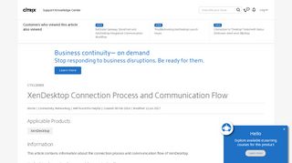 
                            1. XenDesktop Connection Process and Communication Flow
