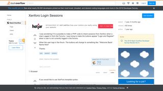 
                            11. Xenforo Login Sessions - Stack Overflow
