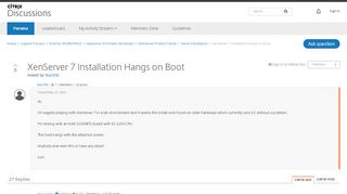 
                            1. XenServer 7 Installation Hangs on Boot - Server Installation ...
