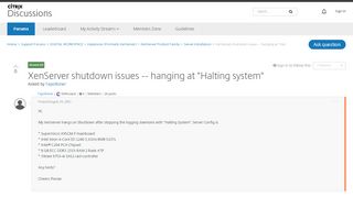 
                            13. XenServer shutdown issues -- hanging at 