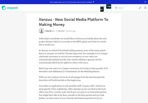 
                            5. Xenzuu - New Social Media Platform To Making Money — Steemit