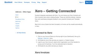 
                            4. Xero – Getting Connected - Quotient