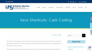 
                            11. Xero Shortcuts: Cash Coding - UHY Haines Norton