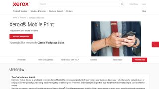 
                            12. Xerox Mobile Print, Software and Solutions: Xerox