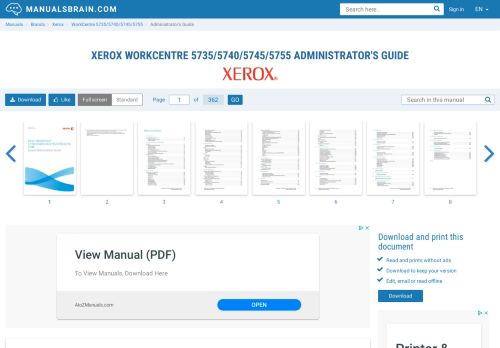 
                            11. Xerox WorkCentre 5735/5740/5745/5755 Administrator's Guide - Page ...