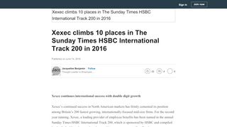 
                            10. Xexec climbs 10 places in The Sunday Times HSBC ...