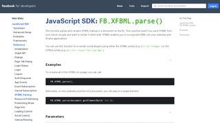 
                            13. XFBML Parsing - Web SDKs - Facebook for Developers