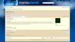 
                            10. Xfire Login List - Maniaplanet Forum