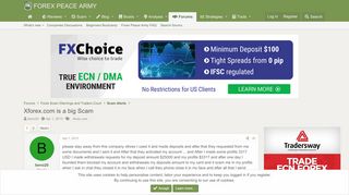 
                            9. Xforex.com is a big Scam | Forex Peace Army - Your Forex Trading Forum