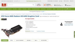 
                            6. XFX Force AMD Radeon HD 6450 Graphics Card HD-645X-CLH2 ...