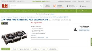 
                            7. XFX Force AMD Radeon HD 7970 Graphics Card FX-797A-TDJC B&H