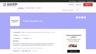 
                            9. XGen Studios Inc | ZoomInfo.com